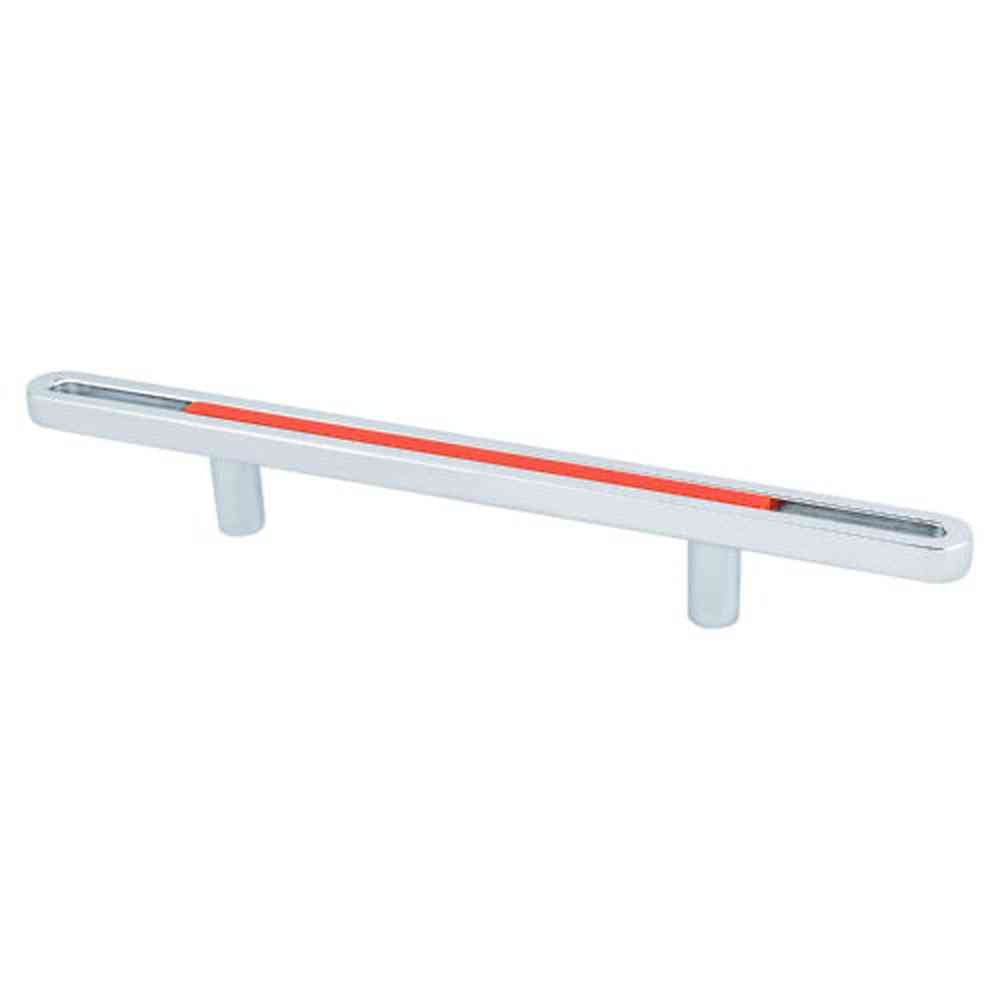 R. Christensen 9748-1000-P polished chrome/orange cabinet pull handel