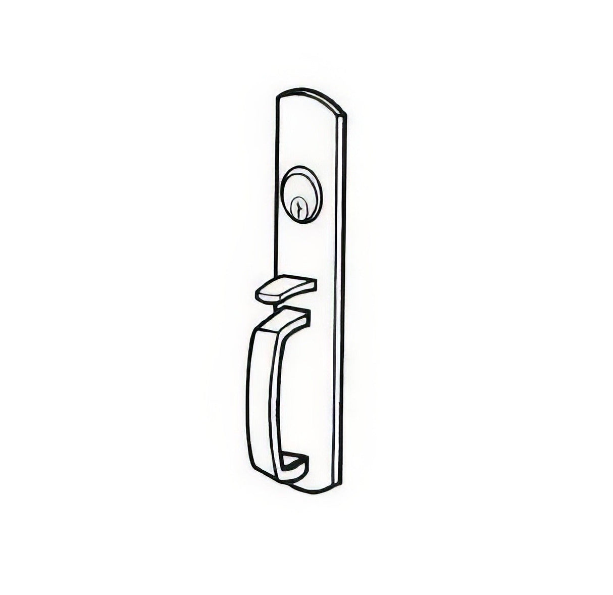 Von Duprin 990NLR10 satin bronze night latch handle trim