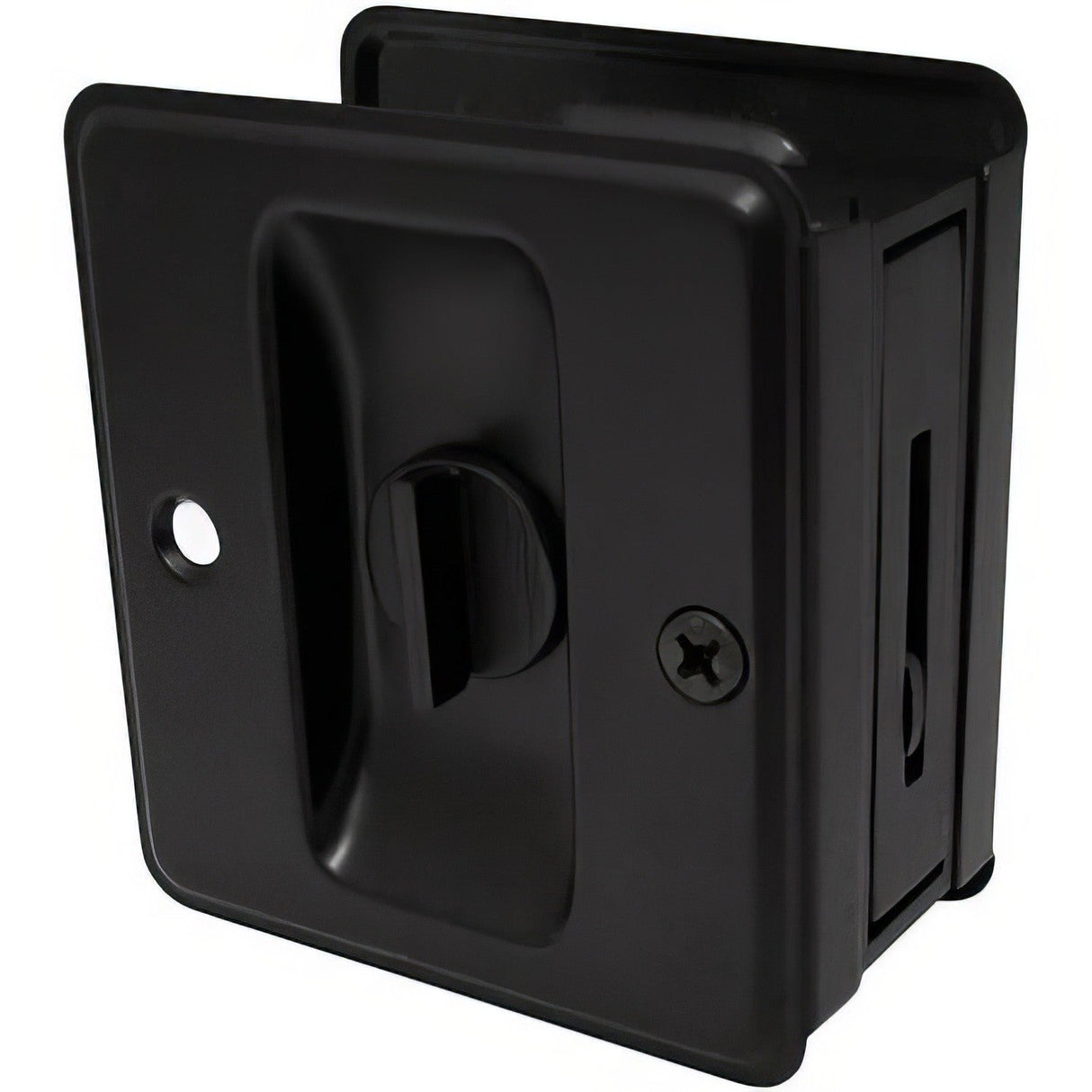 Ives 991BBLK black sliding door lock