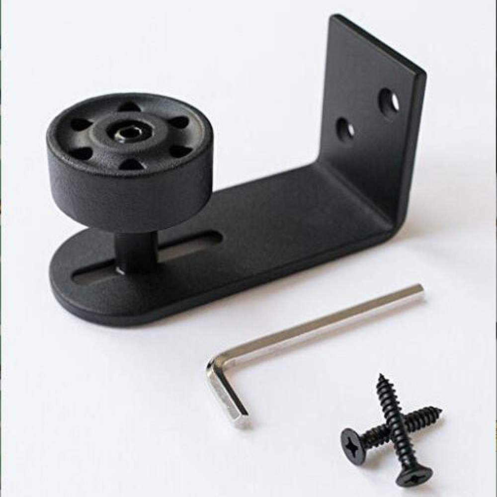 Orca Hardware AH-WMADJ-BL black barn door floor guide