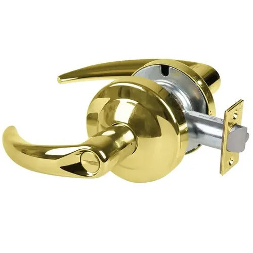 Schlage Commercial ALX44OME605 bright brass privacy door lever