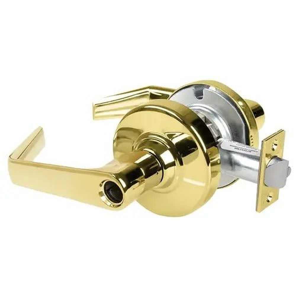 Schlage Commercial ALX70LSAT605 polished brass keyed entry lever
