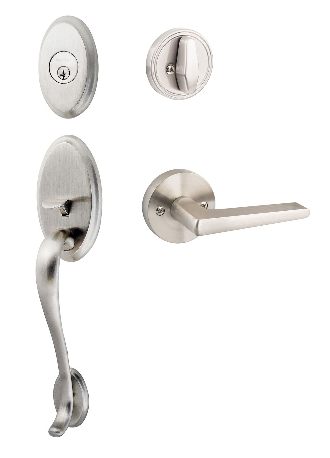 Sure-Loc AN507-BS-RD 15 satin nickel single cylinder handleset