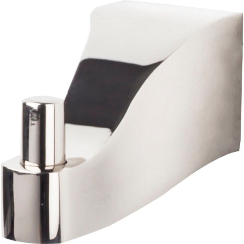 Top Knobs AQ1PN polished nickel double robe hook