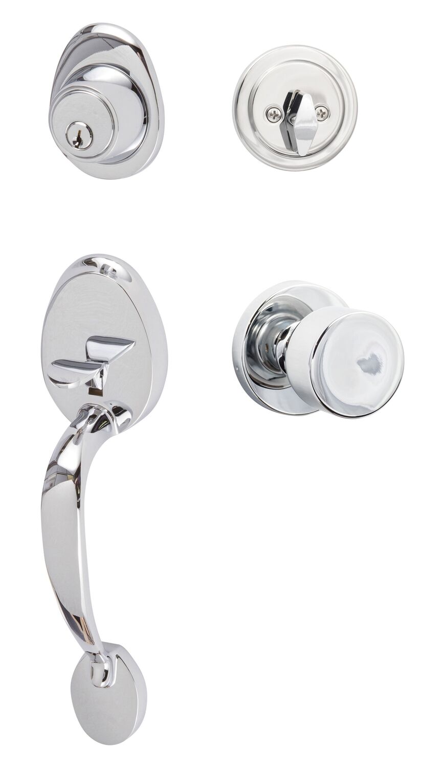 Sure-Loc AT507-BG-RD 26 polished chrome single cylinder handleset
