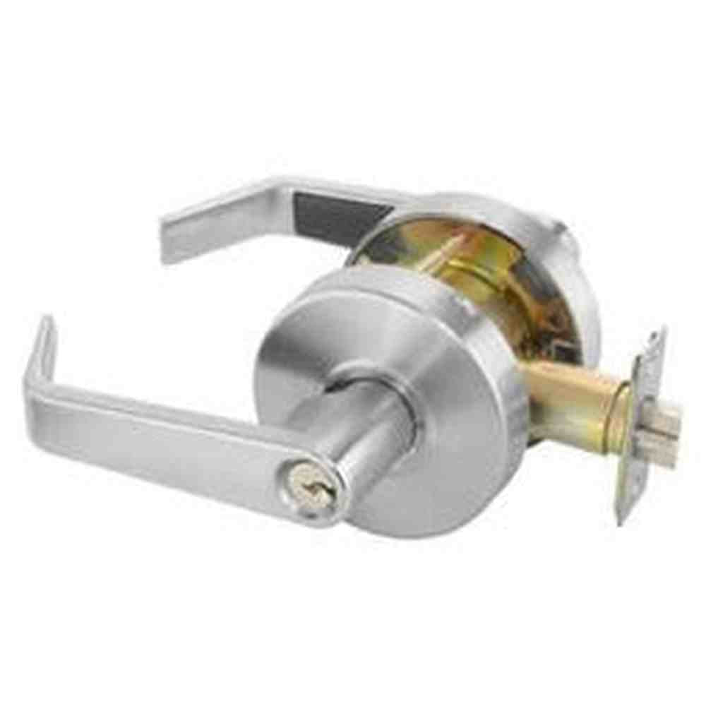 Yale AU4607LN626 satin chrome office keyed entry door lever