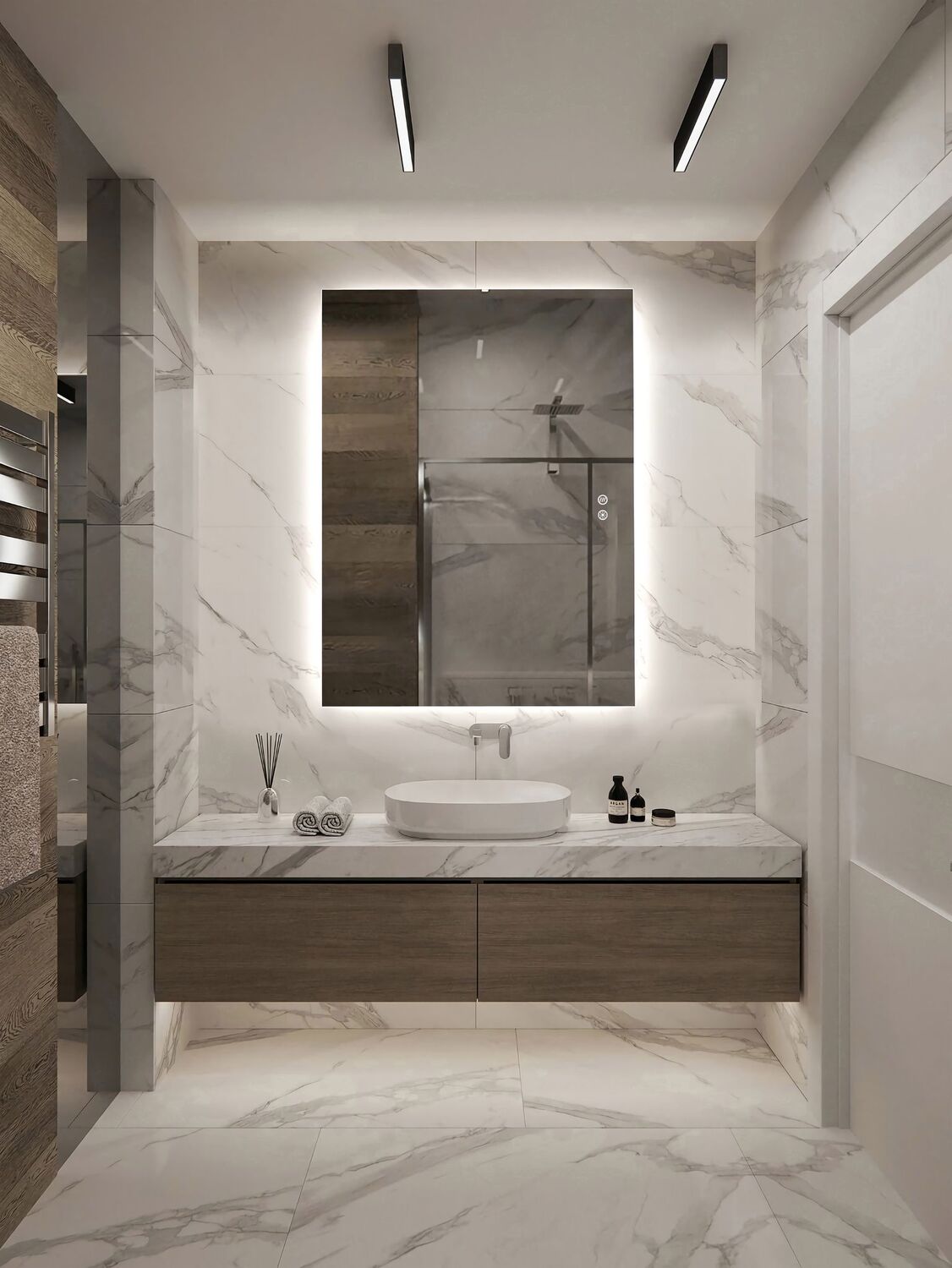 Ketcham AUR-4836P 48" x 36" Aurora + LED Mirror