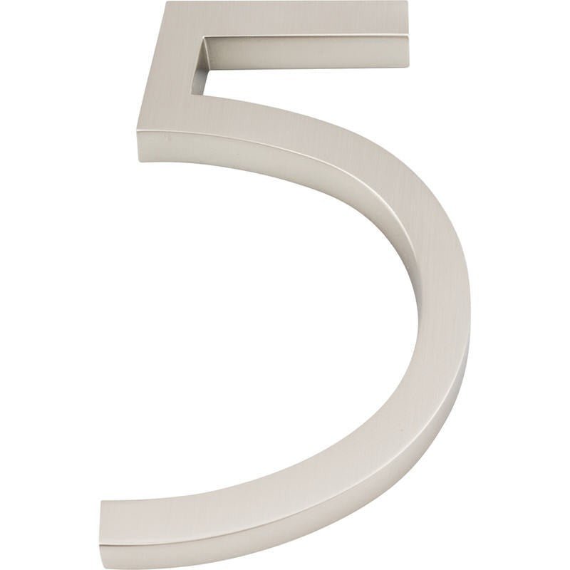 Atlas Homewares AVN5-L-BRN brushed nickel house numbers