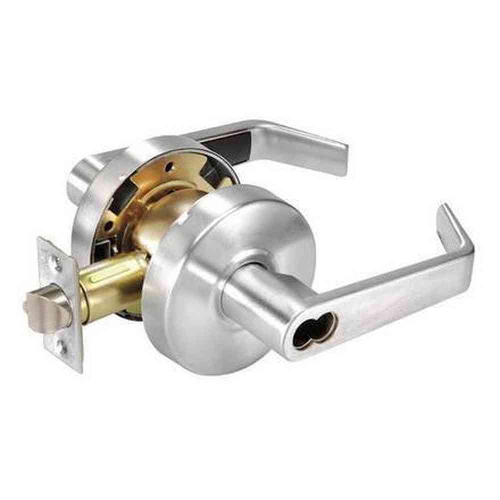 Yale BAU4607LN626 satin chrome office keyed entry door lever