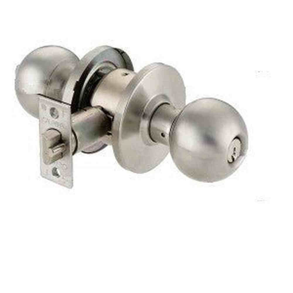 Cal-Royal BA03-32D-2-3/8 satin stainless steel keyed classroom door knob
