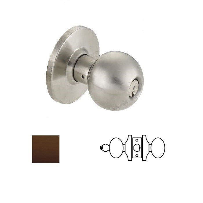 Cal-Royal BA05-10B-2-3/8 storeroom door knob in oil-rubbed bronze, additional view
