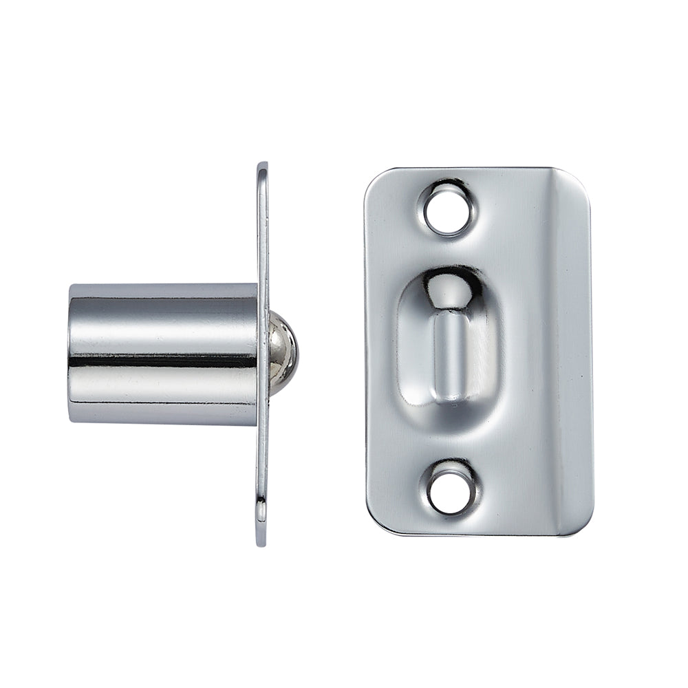GEO GBH-BCRC Adjustable Ball Catch with Radius Corner Faceplate and Strike - Polished Chrome