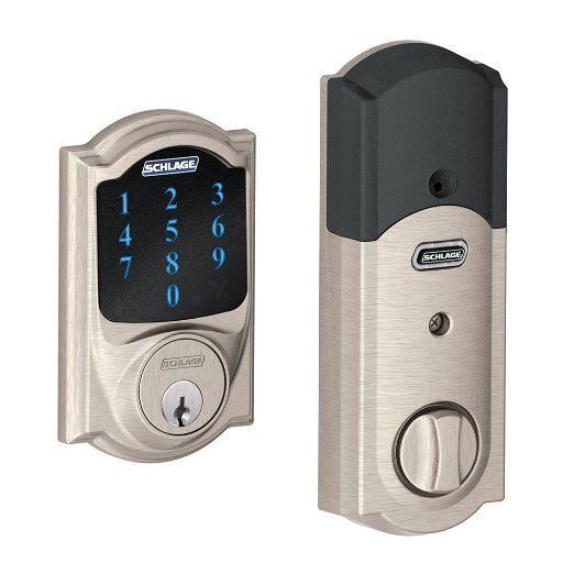 Schlage BE469NXCAM619 satin nickel touchscreen deadbolt