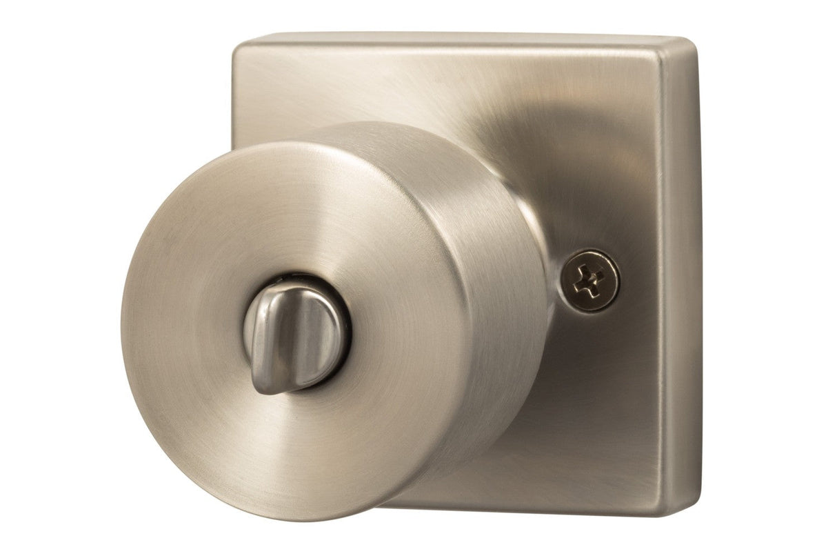 Sure-Loc Hardware BG107-SQ 32D Bergen Square keyed entry knob in stainless steel, additional view