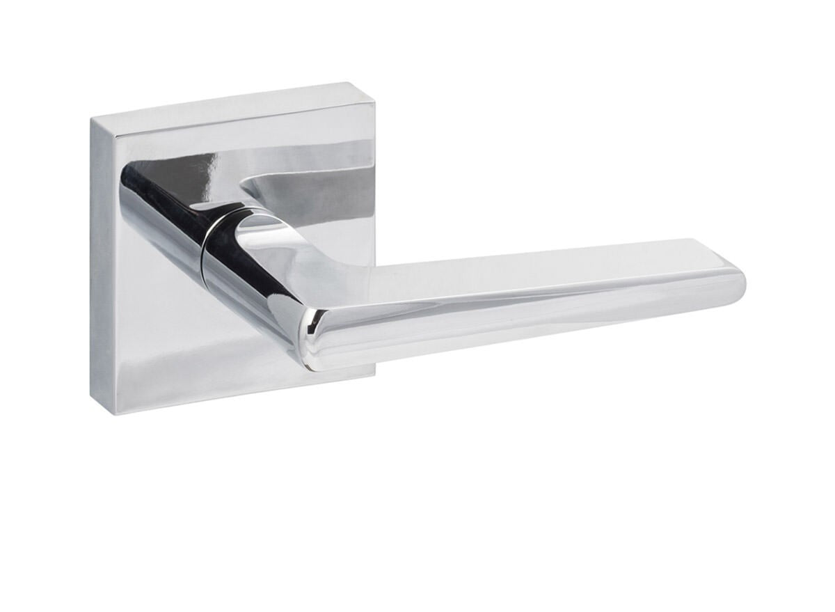 Sure-Loc Hardware BS101-SQ 26 Basel passage passage door lever in polished chrome, additional view
