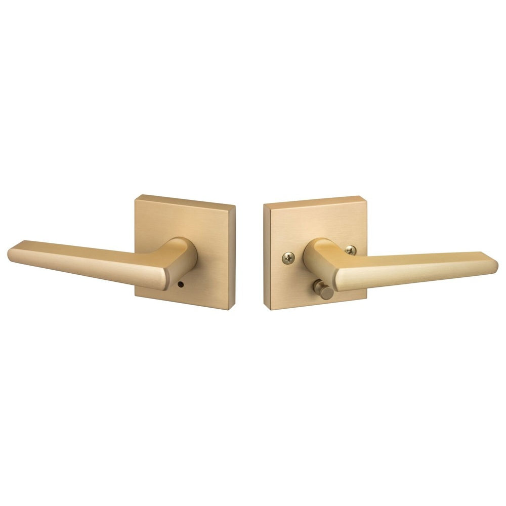 Sure-Loc BS102-SQ SB satin brass privacy door lever