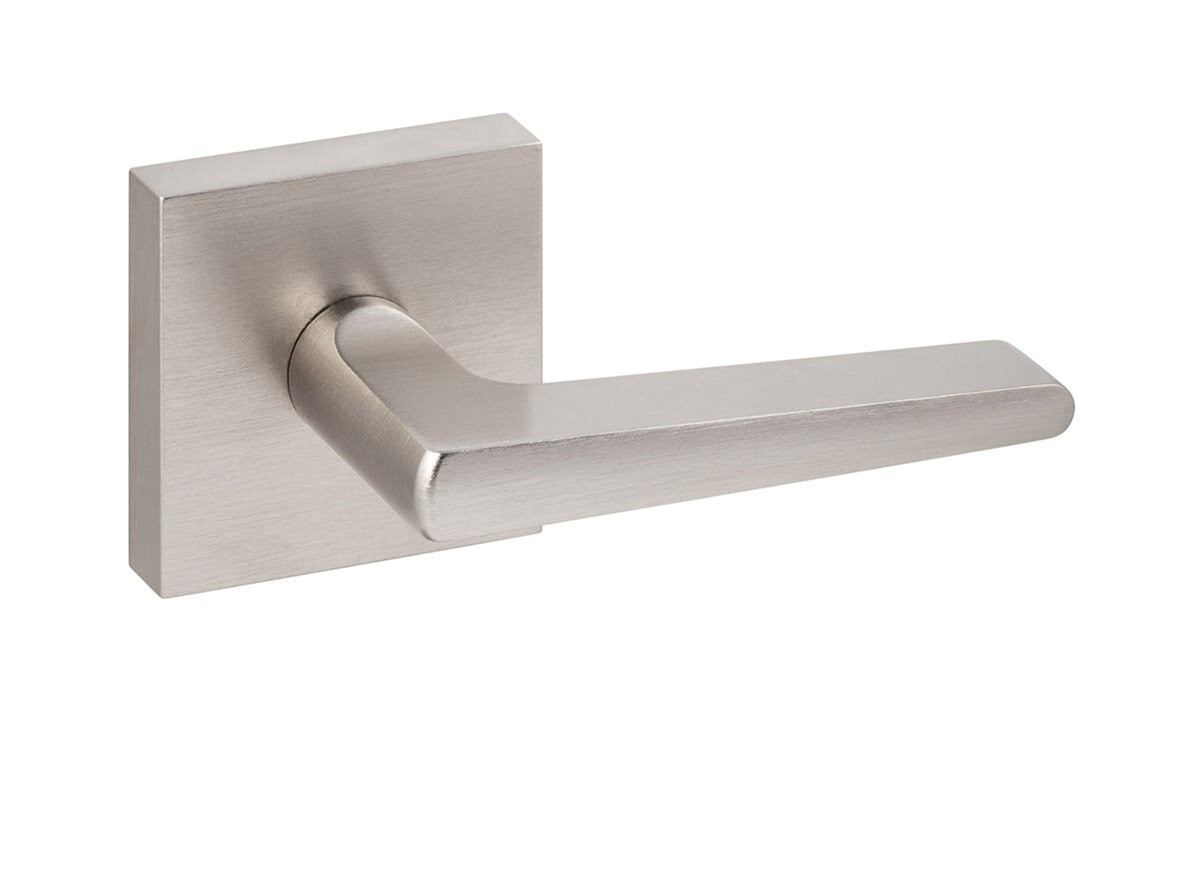 Sure-Loc Hardware BS107-SQ 15 Basel keyed entry keyed entry door lever in satin nickel, additional view