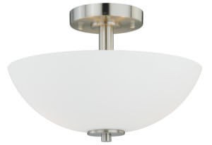 Vaxcel C0072 13" Glendale Steel Semi-Flush Mount Satin Nickel