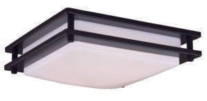 Vaxcel C0153 C0152 12" Horizon Plastic LED Flush Mount Oil Burnished Bronze