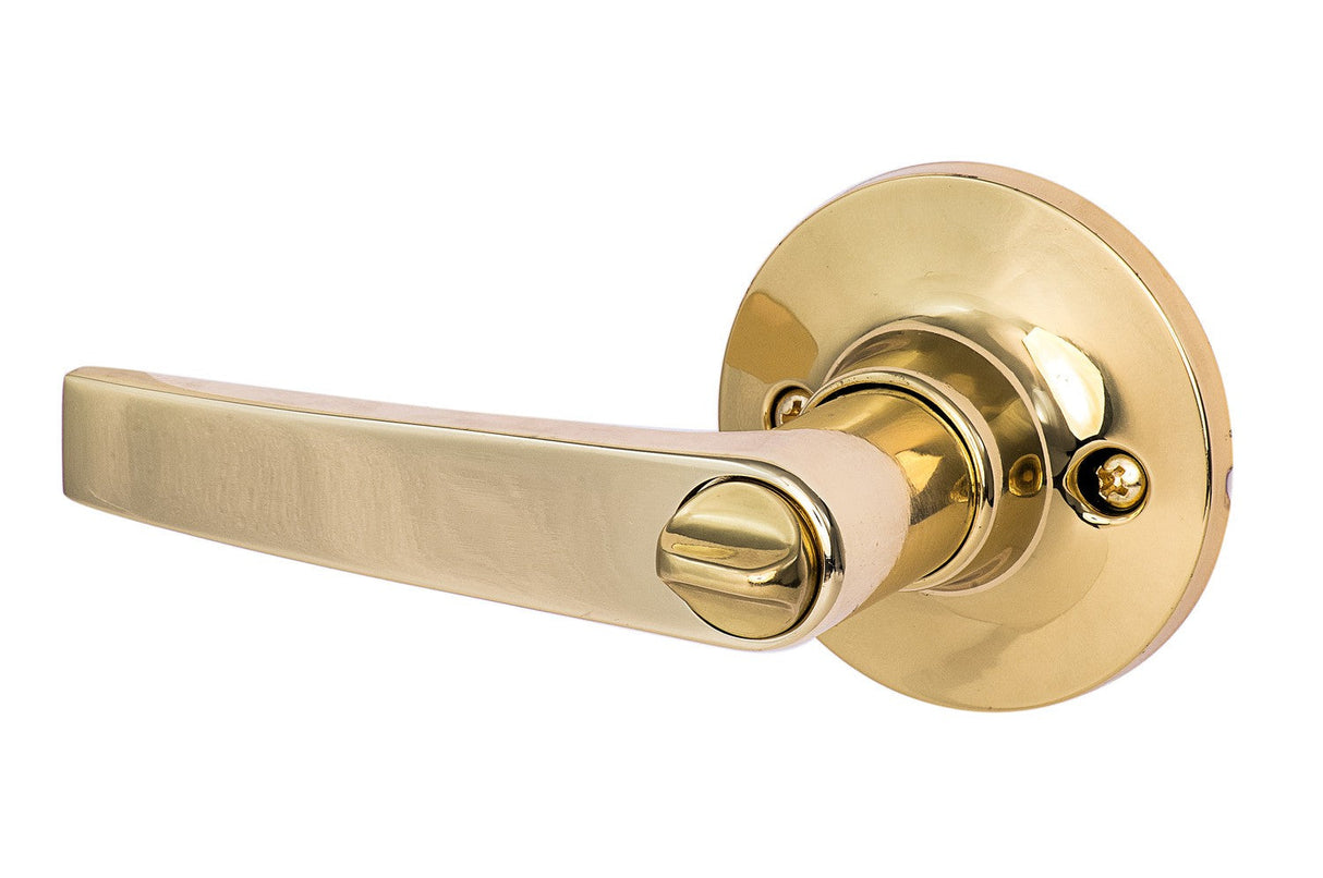 Sure-Loc CD102 3 polished brass privacy door lever