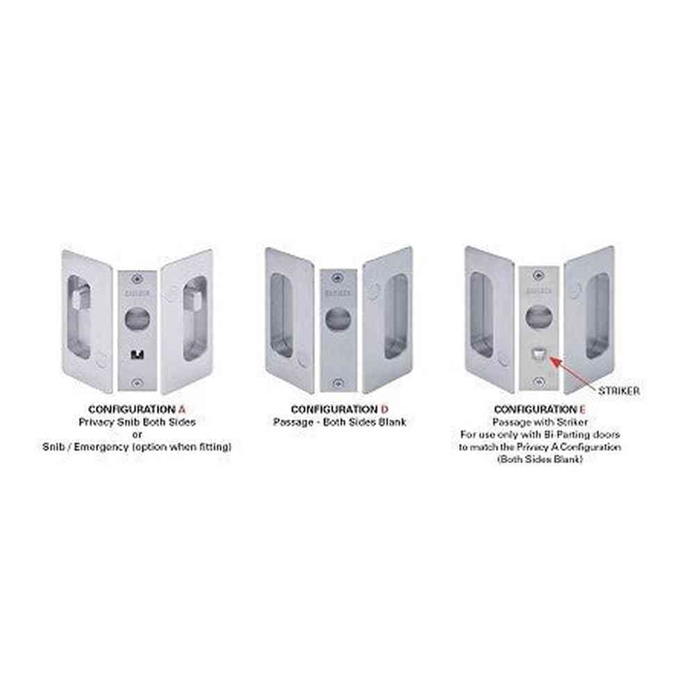 Cavilock 1-3/8" Privacy Snib Flush Handle Pocket Door Lock