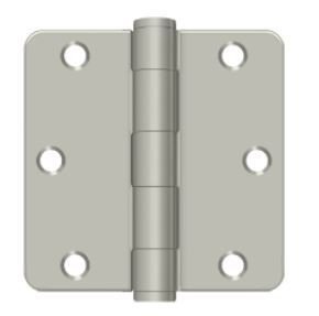 Orca Hardware COM3514-15 plain bearing hinge in satin nickel, additional view