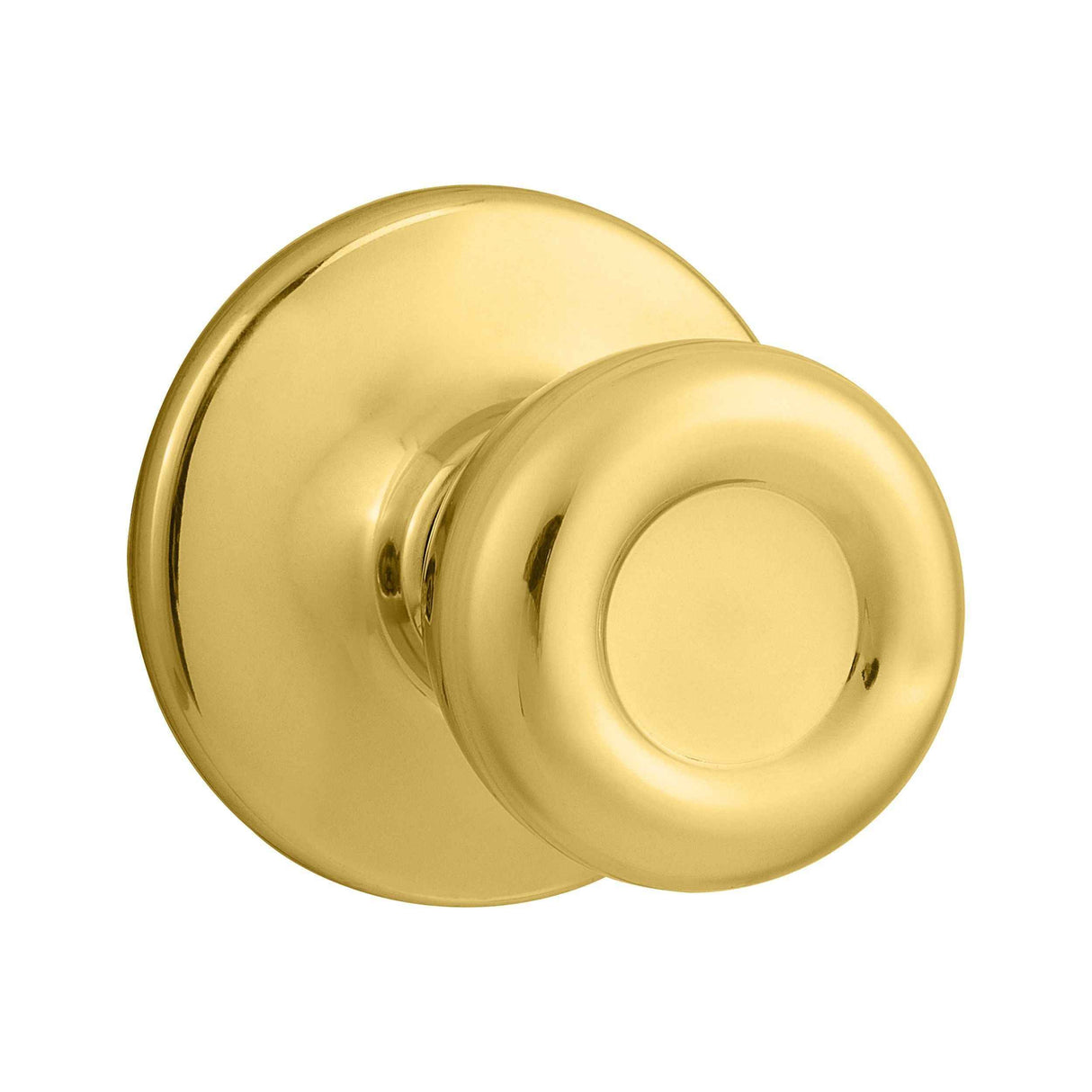 Kwikset CP200T Clear Pack Tylo Knob Passage Door Lock in Bright Brass