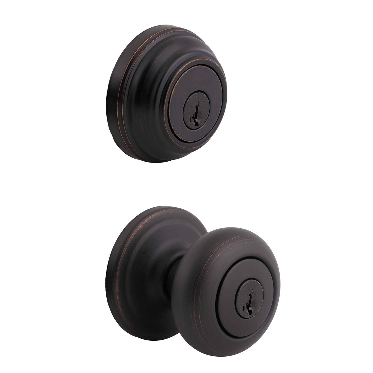 Kwikset CP991J Clear Pack Combo Juno Knob Entry in Venetian Bronze