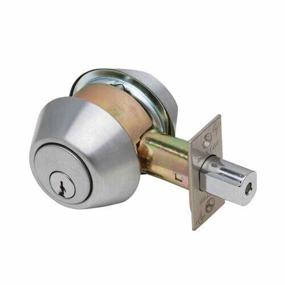 Dexter Commercial DB1000DCT626KDC satin chrome double cylinder deadbolt