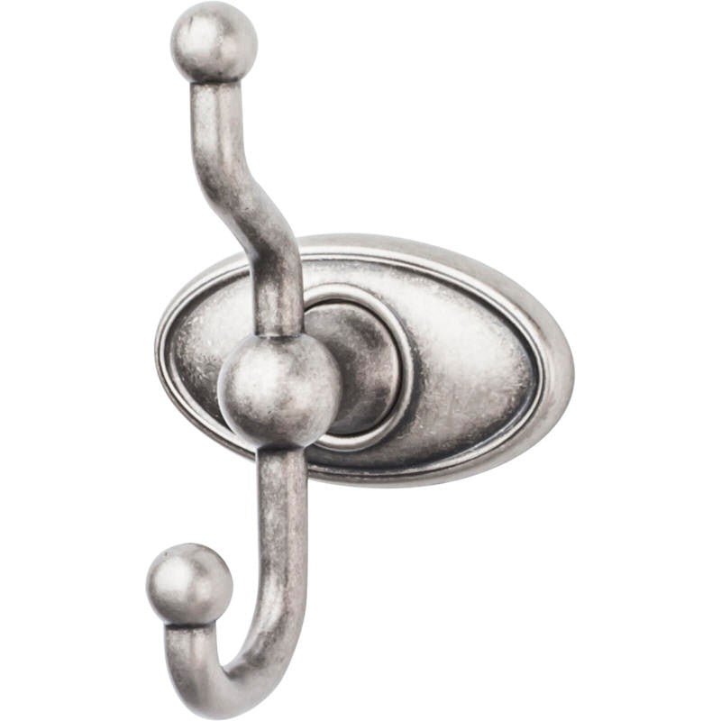 Top Knobs ED2APC antique pewter double robe hook