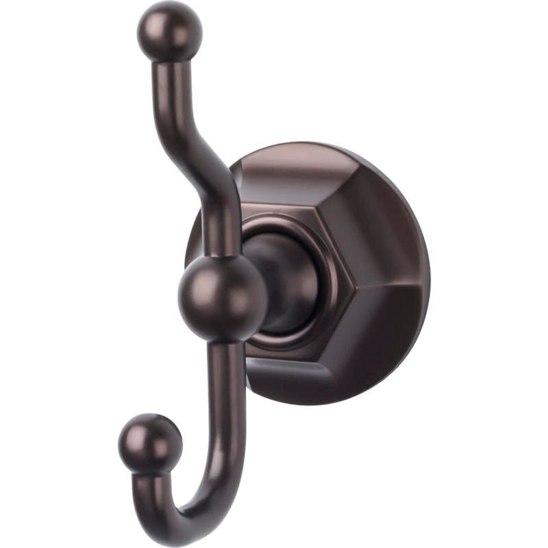 Top Knobs ED2ORBB oil rubbed bronze double robe hook