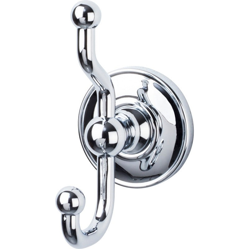 Top Knobs ED2PCD polished chrome double robe hook