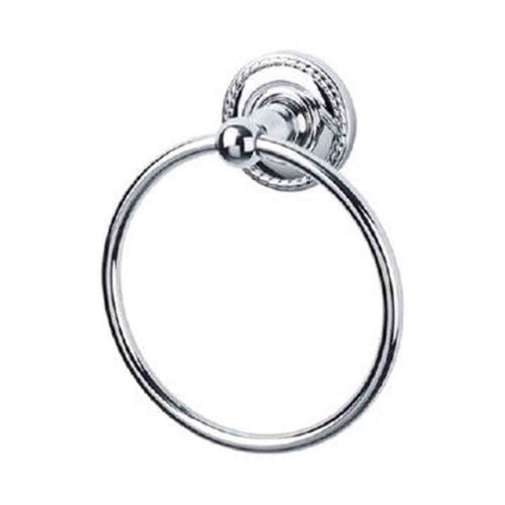 Top Knobs ED5PCF polished chrome towel ring