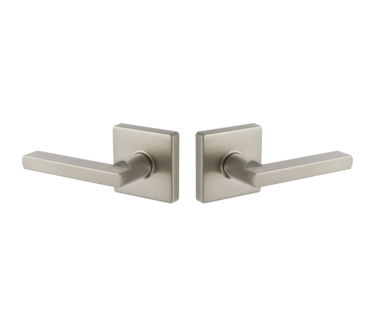 Expressions by Emtek EE3120CLPMB Passage Lock with Clapton Lever and Square Rose in Satin Nickel