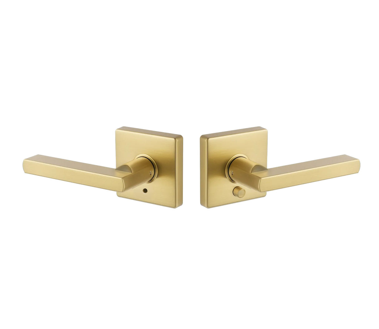 Expressions by Emtek EE3220CLPMB Privacy Lock with Clapton Lever and Square Rose in Satin Brass