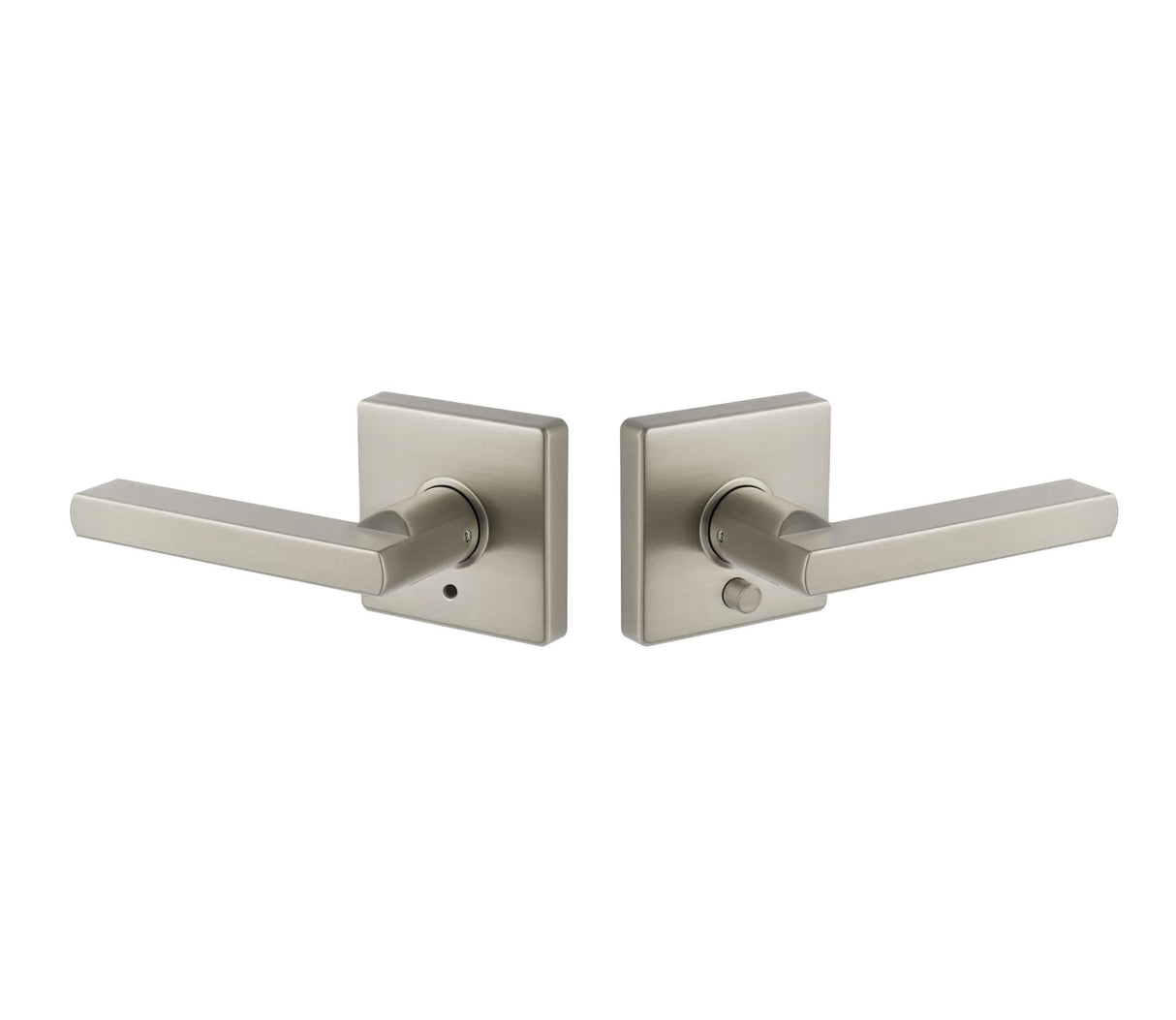 Expressions by Emtek EE3220CLPMB Privacy Lock with Clapton Lever and Square Rose in Satin Nickel