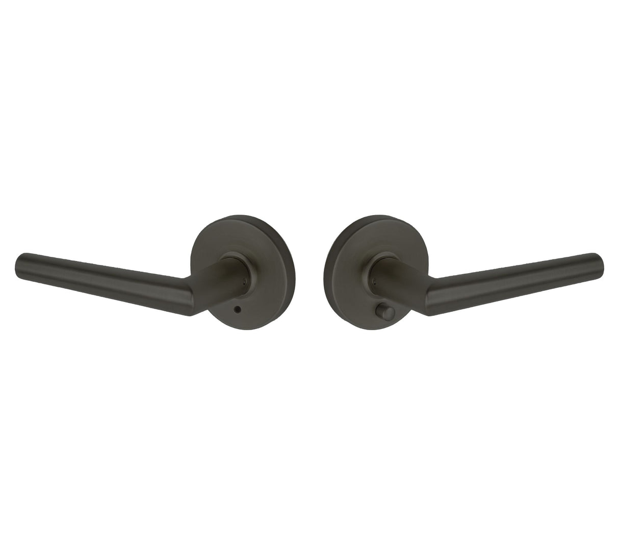 Expressions by Emtek EE3220LENMB Privacy Lock with Lennon Lever and Round Rose in Matte Black