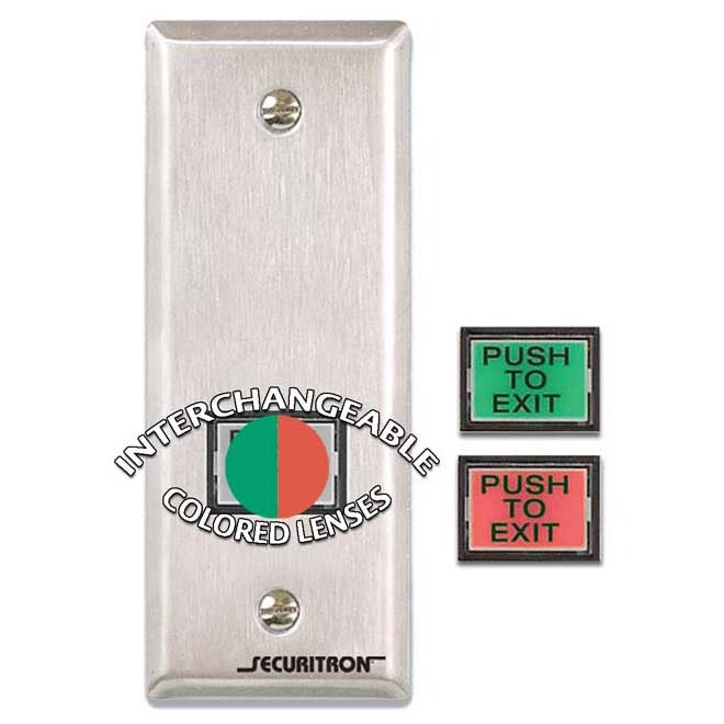 Securitron EEB3N satin stainless steel emergency exit button