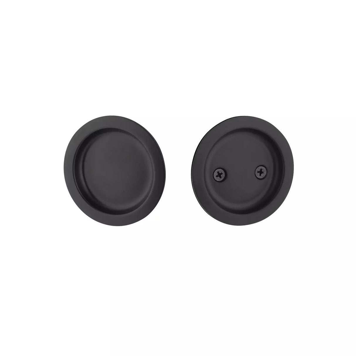 Expressions by Emtek EETPDRND62MB Round Passage Tubular Pocket Door Lock in Matte Black