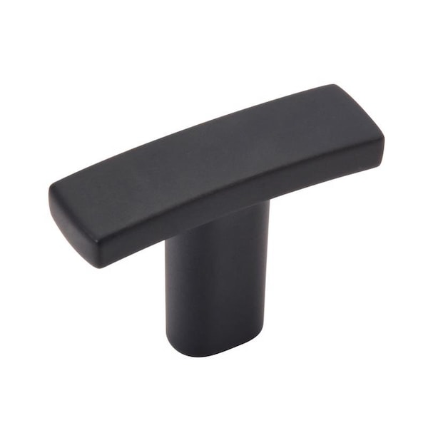 Amerock 6PK37320MB Valor 1-1/2 inch (38mm) Length Matte Black Cabinet Knob - 6 Pack