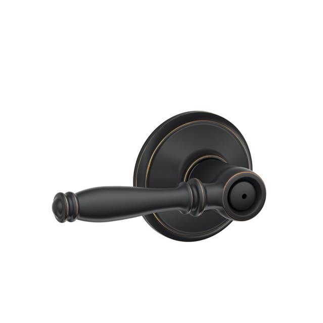 Schlage F40BIR716 F40BIR Birmingham Privacy Door Lever Aged Bronze