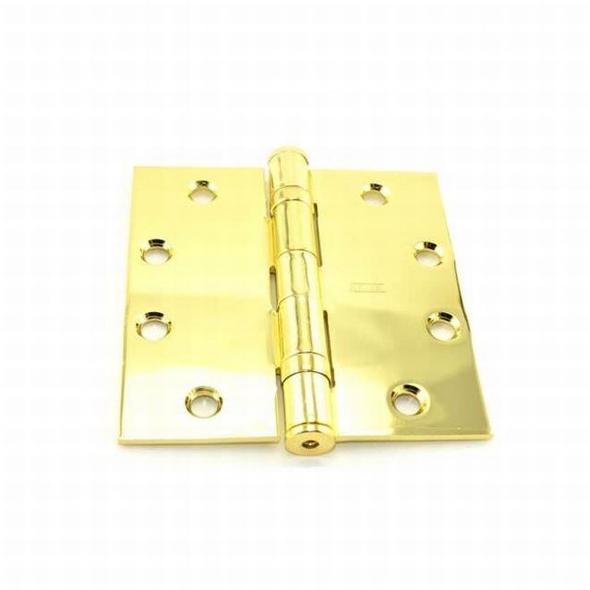 Stanley FBB1794123 ball bearing door hinge in polished brass, additional view