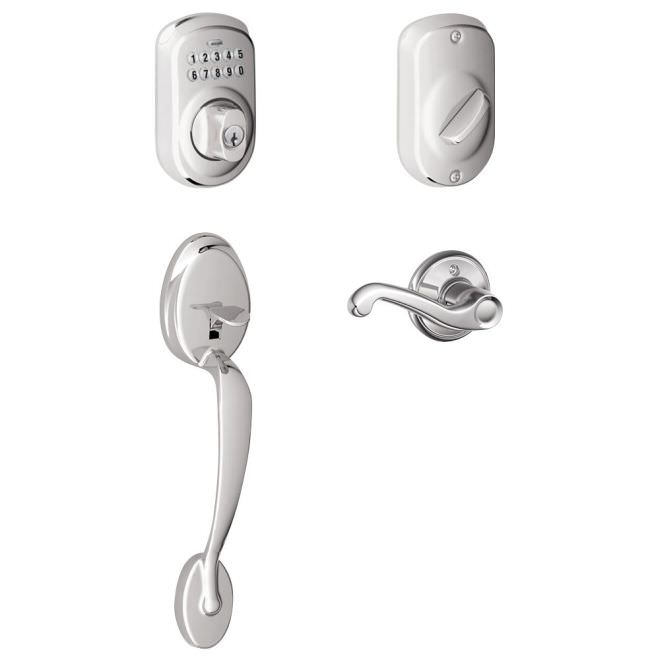 Schlage FE365-PLY-FLA-RH electronic keypad handleset