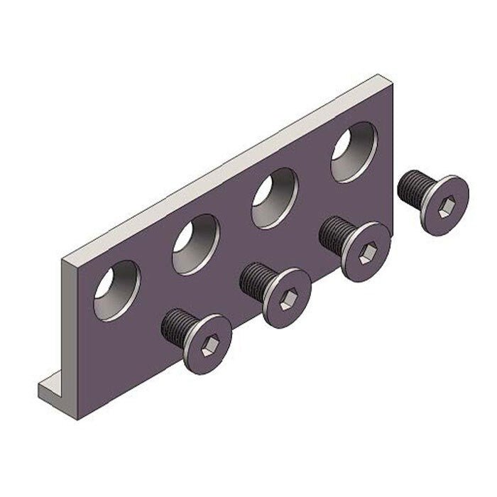 Orca Hardware FT-CONNECT-SS barn door track component in satin stainless, additional view