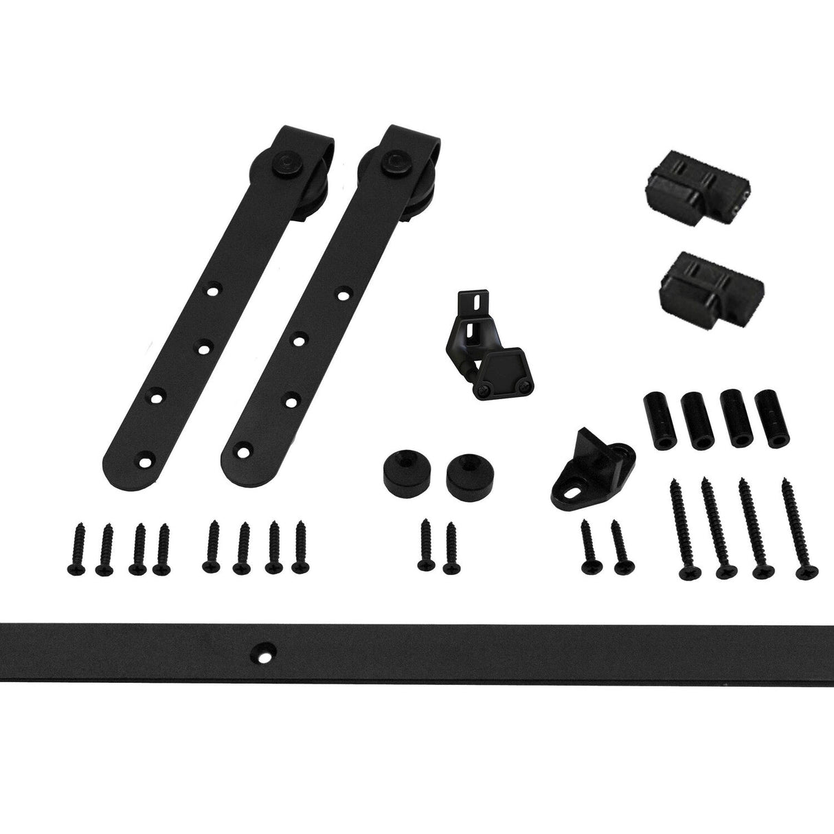Orca Hardware FTLO-MINI-BL-5 black barn door track kit