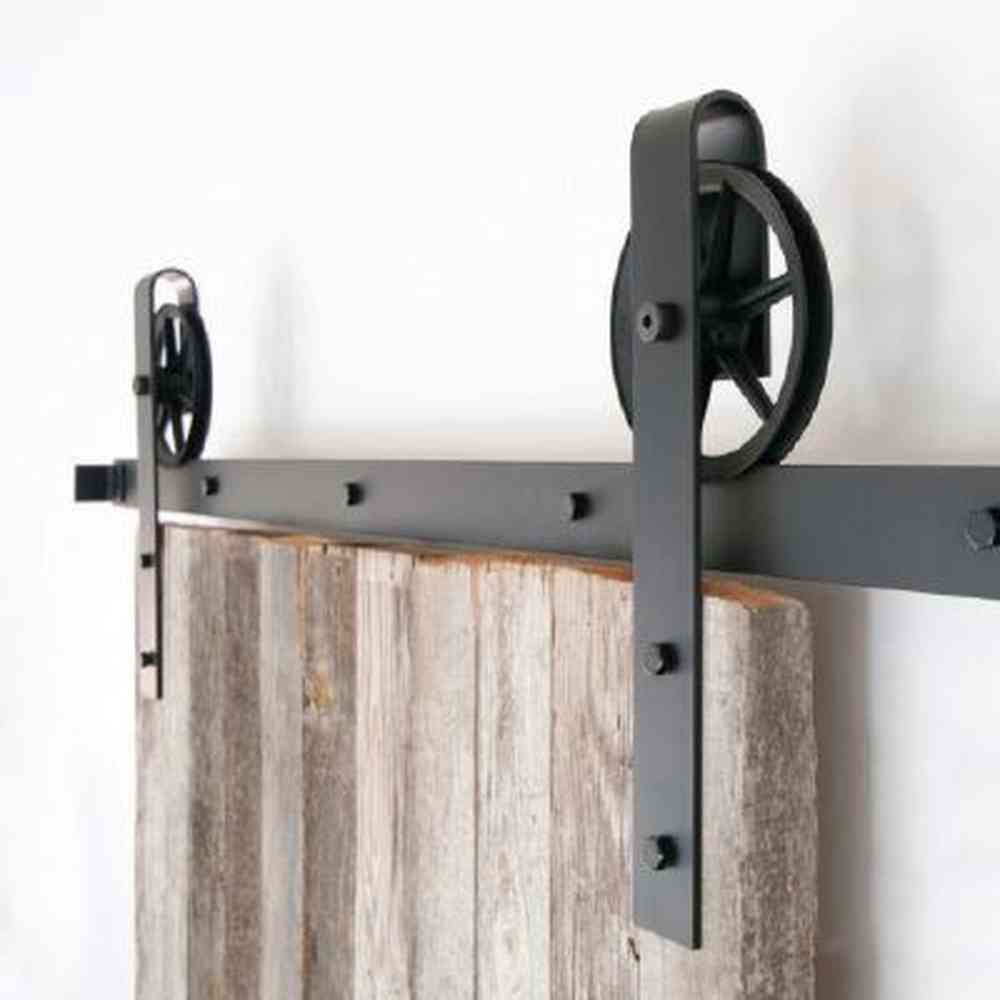 Orca Hardware FTSK-BL-6 black barn door track kit