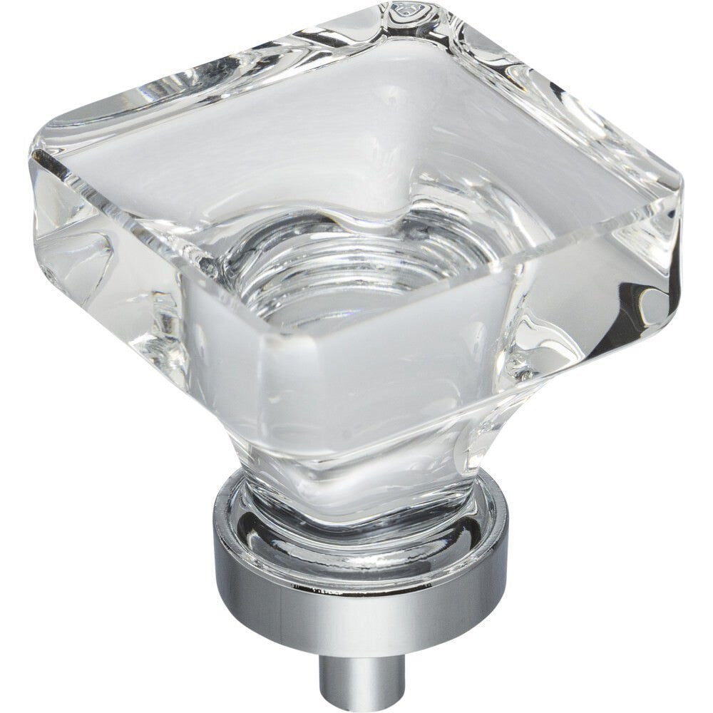 Jeffrey Alexander G140L-PC Harlow cabinet knob in satin stainless, additional view