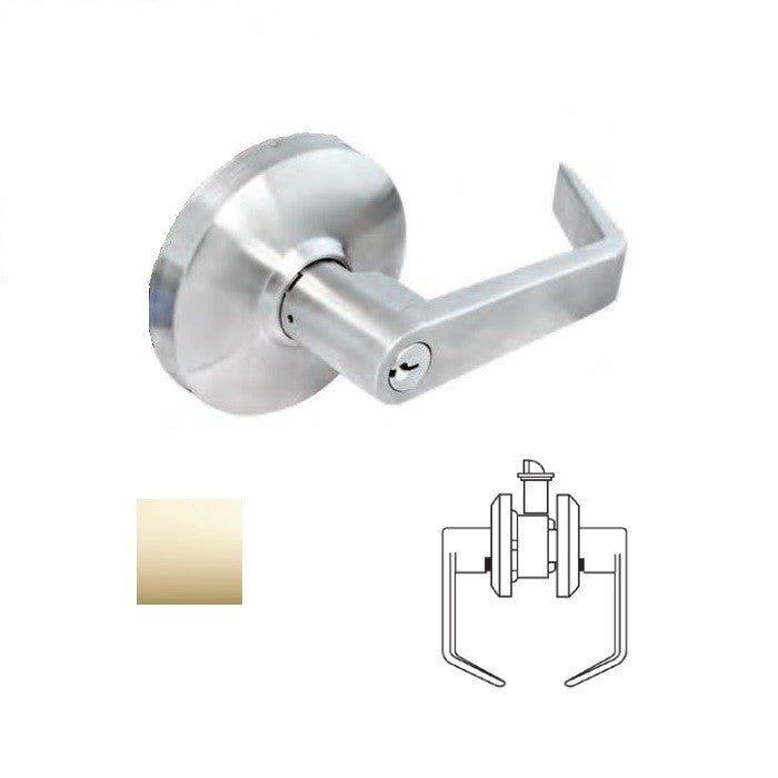 Cal-Royal GN30-3 bright polished brass passage door lever