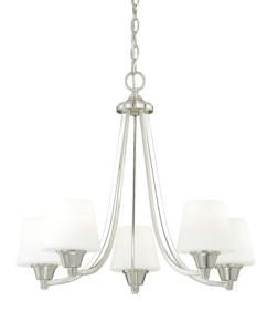 Vaxcel H0099 Calais Steel 5L Chandelier Satin Nickel