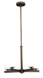 Vaxcel H0120 H0119 Glendale Steel 5L Chandelier Sienna Bronze